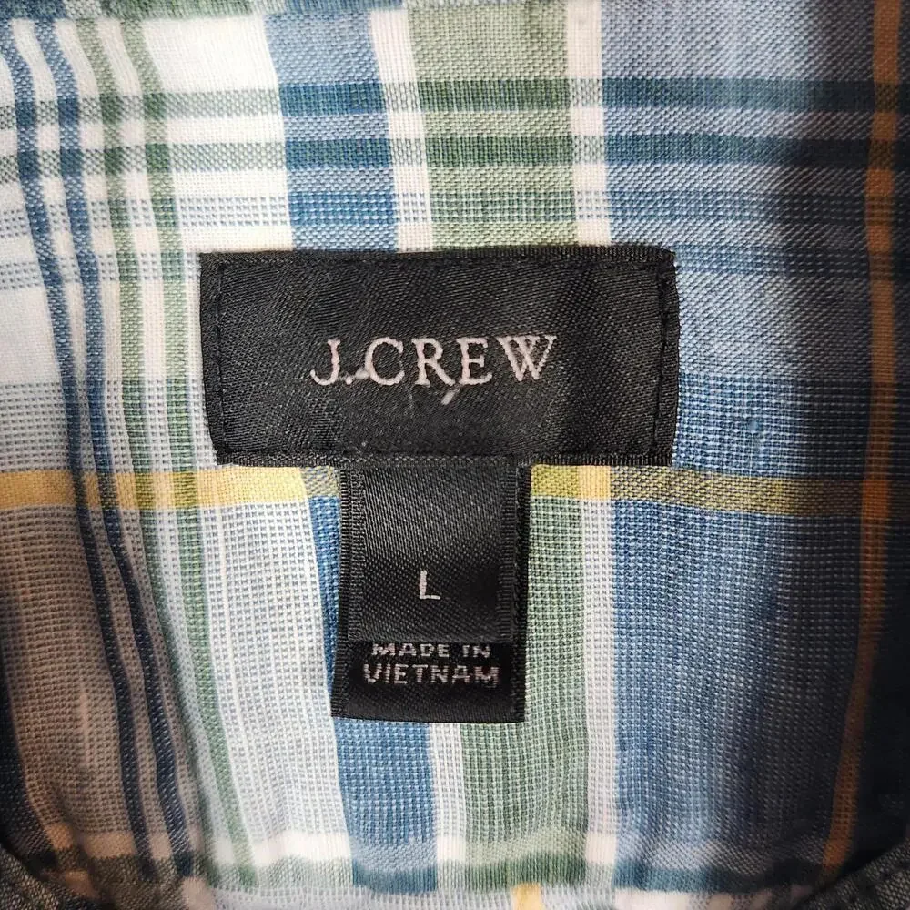 J Crew Plaid Slim Fit Shirt Multicolor Size‎ Large